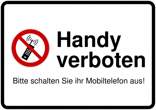 Handy verboten Schild