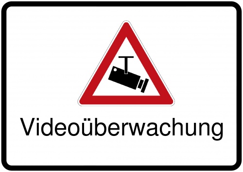 Kamerauberwachung Schild Downloaden Und Drucken