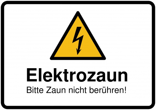 Vorsicht Elektrozaun
