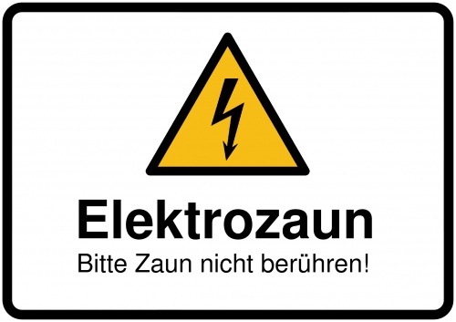 Schild Elektrozaun