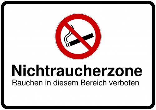 Schild Rauchen verboten