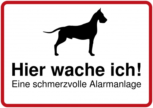 Schild Warnung Hund